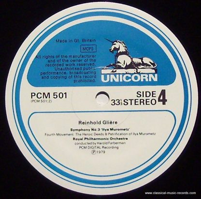 Unicorn Records (3) PCM 500/1 - Ilya Murometz (Symphony No.3) - Image 3