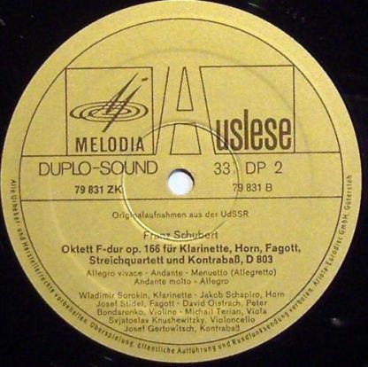 Eurodisc 79 831 ZK - Oktett In F-Dur Op. 166 - Image 3