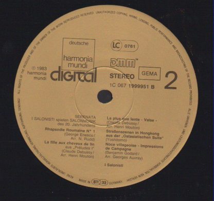Deutsche Harmonia Mundi 1C 067 1999951 - Serenata • I Salonisti - Image 4