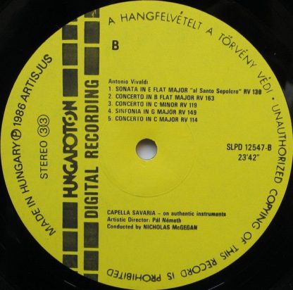 Hungaroton SLPD 12547 - Concertos And Sinfonias - Image 4