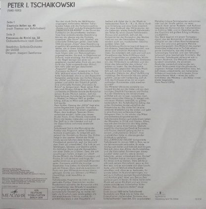 Eterna 8 26 237 - Capriccio Italien Op. 45 & Francesca Da Rimini - Image 2