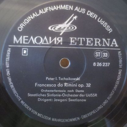 Eterna 8 26 237 - Capriccio Italien Op. 45 & Francesca Da Rimini - Image 4