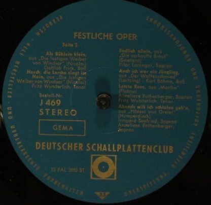 Deutscher Schallplattenclub J 469 - Festliche Oper - Image 8