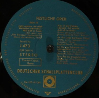 Deutscher Schallplattenclub J 469 - Festliche Oper - Image 12
