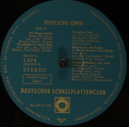 Deutscher Schallplattenclub J 469 - Festliche Oper - Image 13