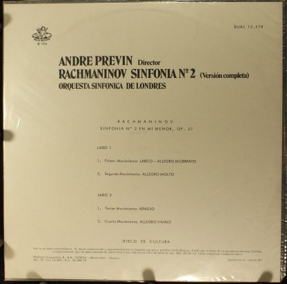 Angel Records SUAL 12.578 - Sinfonía Nº 2 (Versión Completa) - Image 2