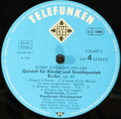 Telefunken 6.35497 - String Quartets Op. 41 - Piano Quintet Op. - Image 5