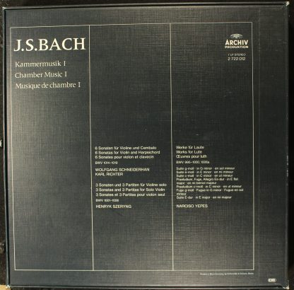 Archiv Produktion 2722 012 - Kammermusik I / Chamber Music I / M - Image 2
