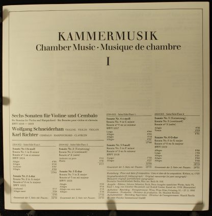 Archiv Produktion 2722 012 - Kammermusik I / Chamber Music I / M - Image 3
