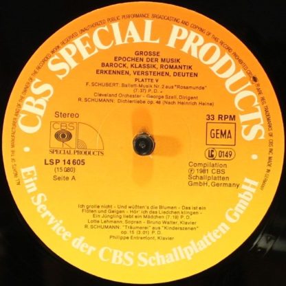 CBS Special Products LSP 14605 - Große Epochen Der Musik / Baroc - Image 5