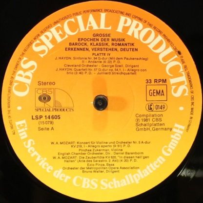 CBS Special Products LSP 14605 - Große Epochen Der Musik / Baroc - Image 6