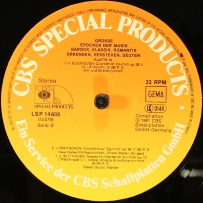 CBS Special Products LSP 14605 - Große Epochen Der Musik / Baroc - Image 10