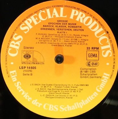 CBS Special Products LSP 14605 - Große Epochen Der Musik / Baroc - Image 13