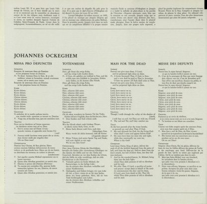 Archiv Produktion 2533 145 - Missa Pro Defunctis / Déploration S - Image 5