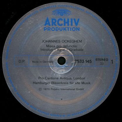 Archiv Produktion 2533 145 - Missa Pro Defunctis / Déploration S - Image 7