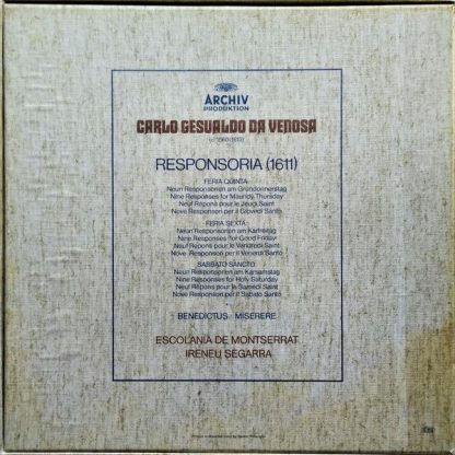 Archiv Produktion 2723 062 - Responsoria - Image 2