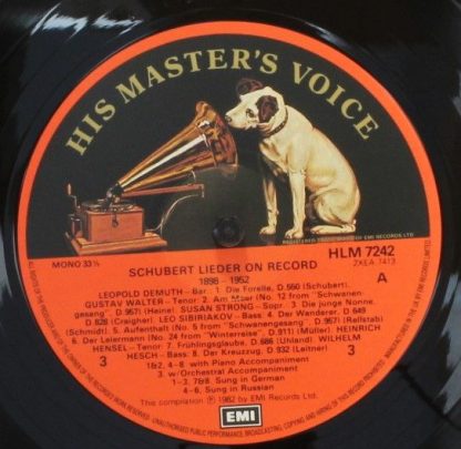 His Master's Voice RLS 766 - Schubert Lieder on Record 1898-1952 - Image 6