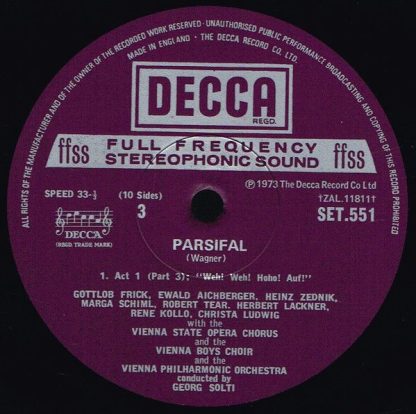 DECCA SET 550-4 - Parsifal - Image 7