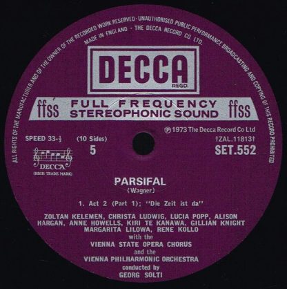 DECCA SET 550-4 - Parsifal - Image 9