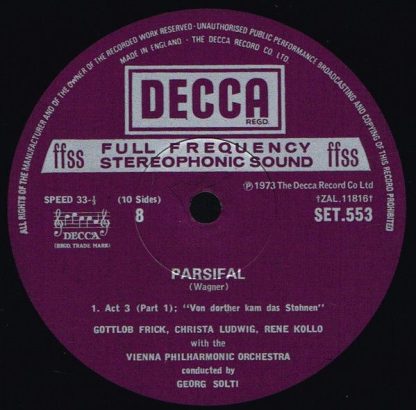 DECCA SET 550-4 - Parsifal - Image 12