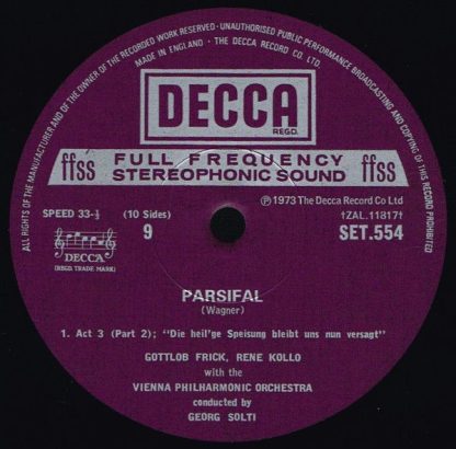 DECCA SET 550-4 - Parsifal - Image 13