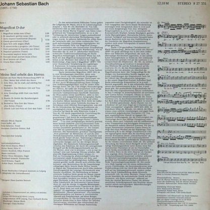 Eterna 8 27 331 - Magnificat D-Dur BWV 243 / Kantate "Meine Seel - Image 2