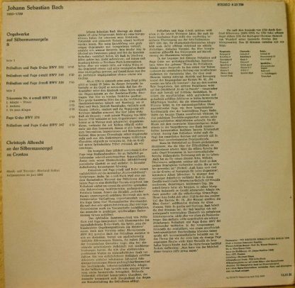 Eterna 8 25 759 - Bachs Orgelwerke Auf Silbermannorgeln 8 - Image 2