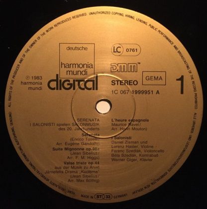Deutsche Harmonia Mundi 1C 067 1999951 - Serenata • I Salonisti - Image 3