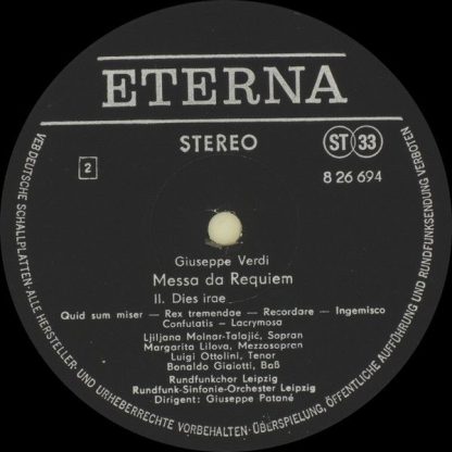 Eterna 8 26 694-695 - Verdi Messa Da Requiem - Image 4