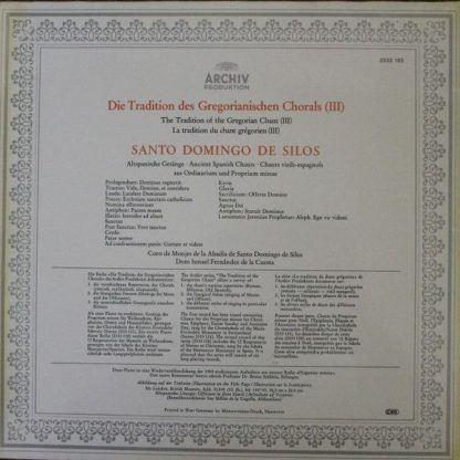 Archiv Produktion 2533 163 - Gregorianischer Choral - Benediktin - Image 2