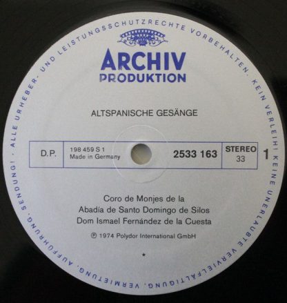 Archiv Produktion 2533 163 - Gregorianischer Choral - Benediktin - Image 3