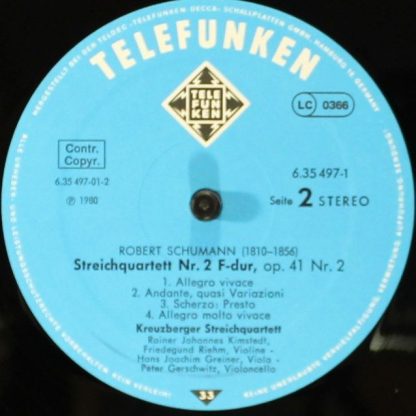 Telefunken 6.35497 - String Quartets Op. 41 - Piano Quintet Op. - Image 8