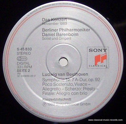 Sony Classical S 45 830 - Das Konzert, November 1989 - Image 3