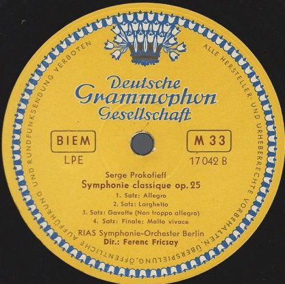 Deutsche Grammophon LPE 17 042 - Bolero / Symphonie Classique Op - Image 4