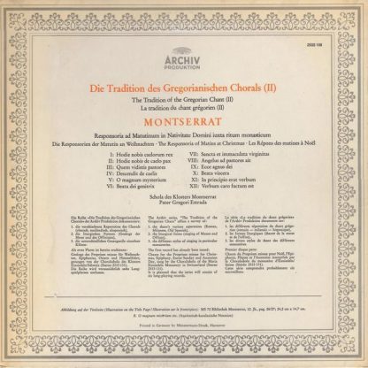 Archiv Production 2533 158 - Gregorianischer Choral - Image 2