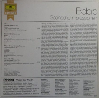 Deutsche Grammophon 2535 618 - Bolero (Spanische Impressionen) - Image 2