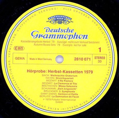 Deutsche Grammophon 2810 071 - Der Klassik-Herbst '79 - Hörprobe - Image 3