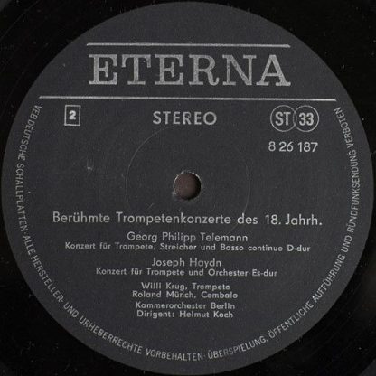 Eterna 8 26 187 - Berühmte Trompetenkonzerte Des 18. Jahrhundert - Image 4