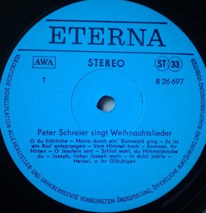 Eterna 8 26 697 - Peter Schreier Singt Weihnachtslieder - Image 4