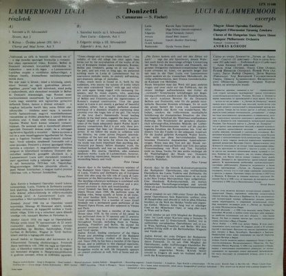 Hungaroton LPX11648 - Excerpts Budapest Philharmonic Orchestra - Image 2