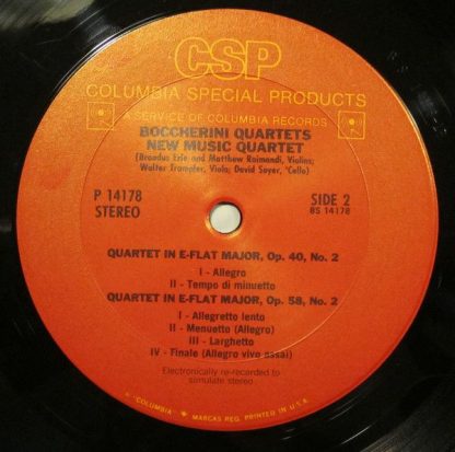 Columbia Special Products P 14178 - Boccherini Quartets - Image 4