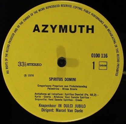 Azymuth 0100 116 - Spiritus Domini - Gregoriaans Proprium Van Pi - Image 3