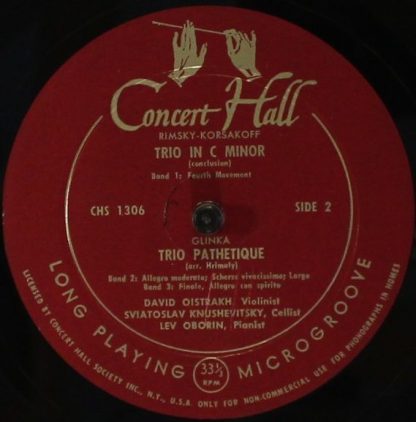 Concert Hall CHS 1306 - Trio In C / Trio Pathetique - Image 4