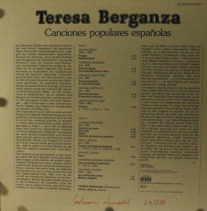 ACANTA 29.393 - Canciones Populares Españolas - Image 2