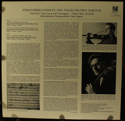 FSM FSM 43 032 - Streicherkonzerte Des Italienischen Barock - Image 2