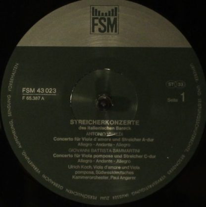 FSM FSM 43 032 - Streicherkonzerte Des Italienischen Barock - Image 3