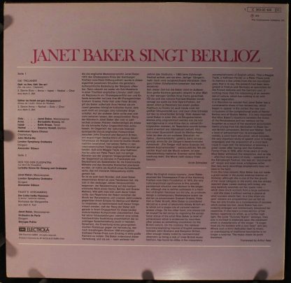 His Master's Voice 1 C 063-02 426 - Janet Baker Singt Berlioz - Image 2