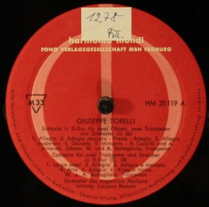 Harmonia Mundi HM 25119 - Sinfonie & Concerti Per Trombe E Oboi - Image 3