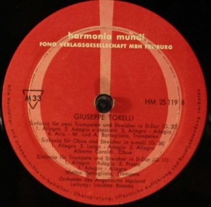 Harmonia Mundi HM 25119 - Sinfonie & Concerti Per Trombe E Oboi - Image 4