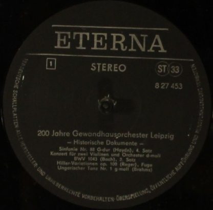 Eterna 8 27 453 - 200 Jahre Gewandhausorchester Leipzig (Histori - Image 3